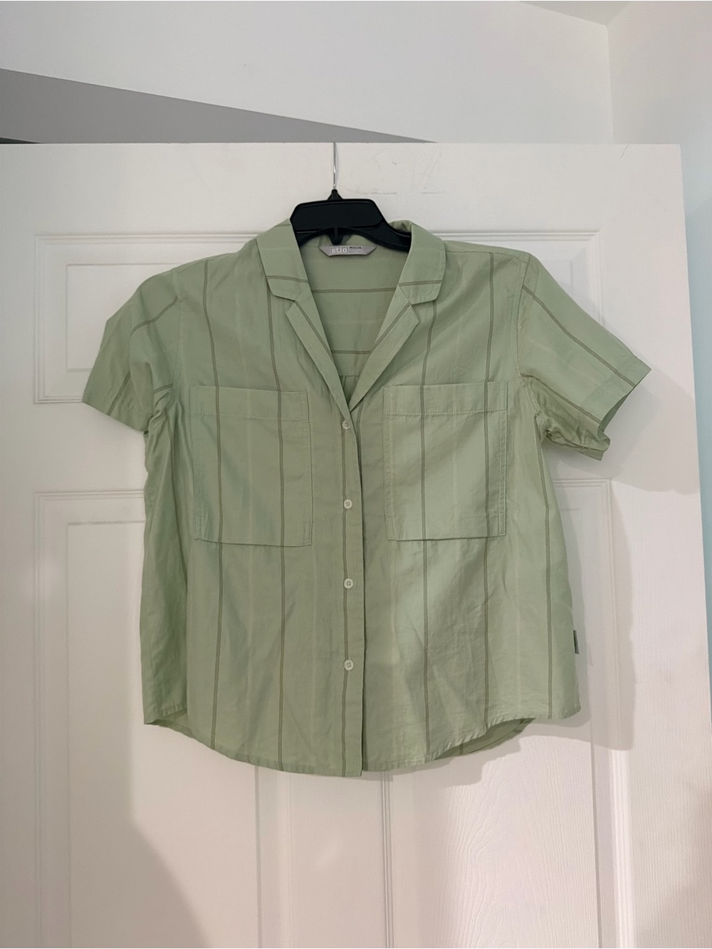 Stio Light Green Short-Sleeve Button Front Shirt